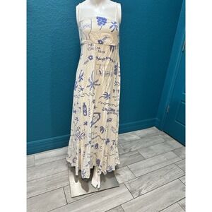 Paper Heart White/Blue Wine Decoration Tie Back Maxi‎ XS